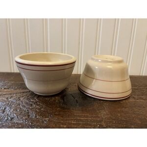 1940's Sterling China Restaurant Ware Custard Dessert Bowls~Desert Tan USA 2